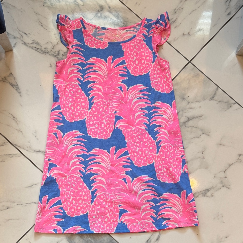 Lilly Pulitzer Pink and Blue Pineapple Dress